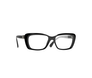 Buy Chanel Rectangle Eyeglasses In Black Acetate With Clear Lens at Sasom – Authentic and Ready to Ship