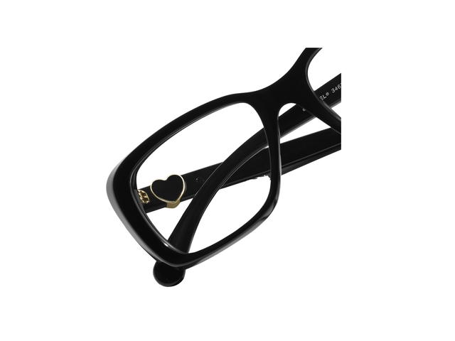 Chanel Chanel Rectangle Eyeglasses In Black Acetate With Clear Lens - view 4