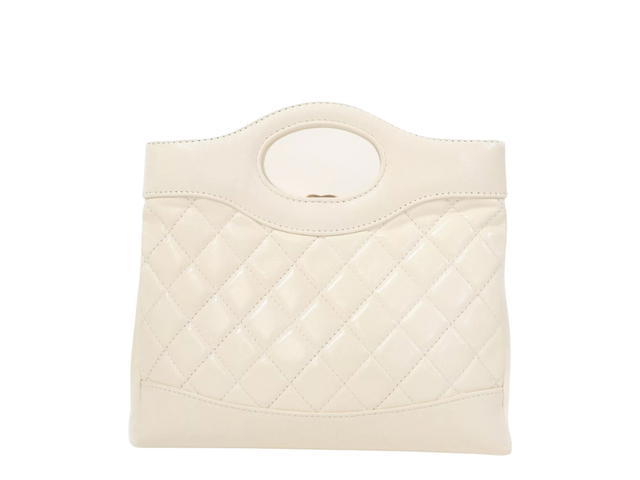 Chanel Chanel Chanel 31 In Calfskin Suede And Lambskin With Gold-Tone Metal Hardware White - view 2