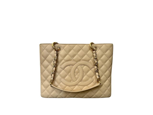 Chanel Chanel Gst Shoulder Bag Tote Handbag Beige - view 1