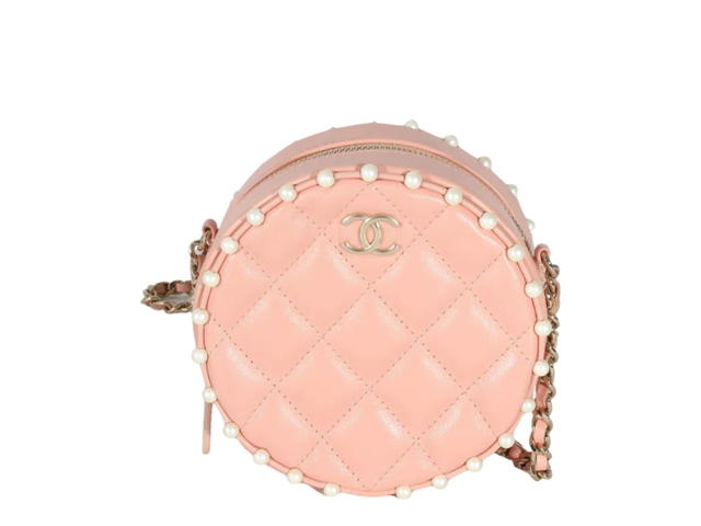 Chanel Chanel Round Clutch With Chain Pearl Pink - view 1