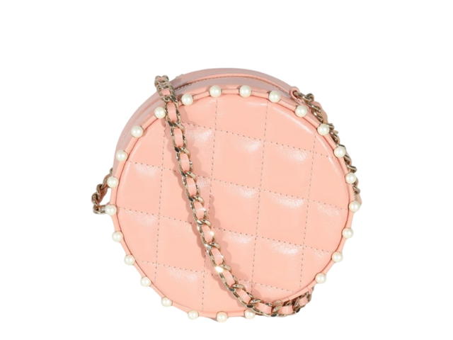 Chanel Chanel Round Clutch With Chain Pearl Pink - view 2