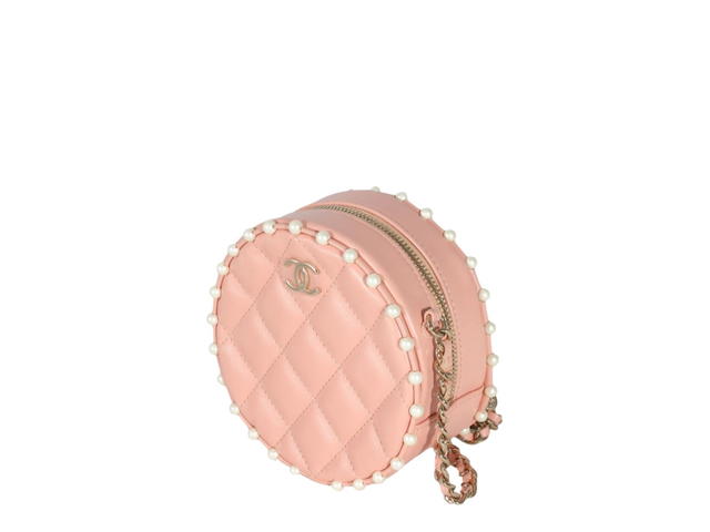 Chanel Chanel Round Clutch With Chain Pearl Pink - view 4