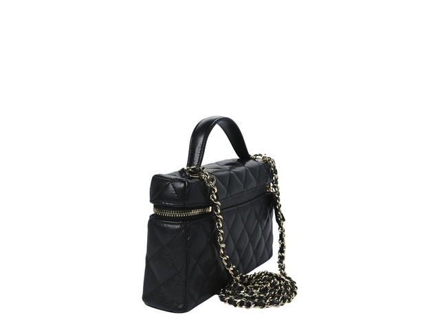 Chanel Chanel Slim Vanity With Chain Top Handle Black - view 2