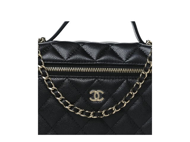 Chanel Chanel Slim Vanity With Chain Top Handle Black - view 4
