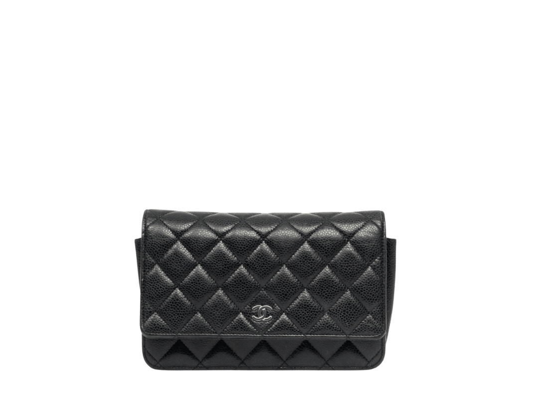 Chanel Chanel Woc In Black Quilted Caviar With Silver Hardware