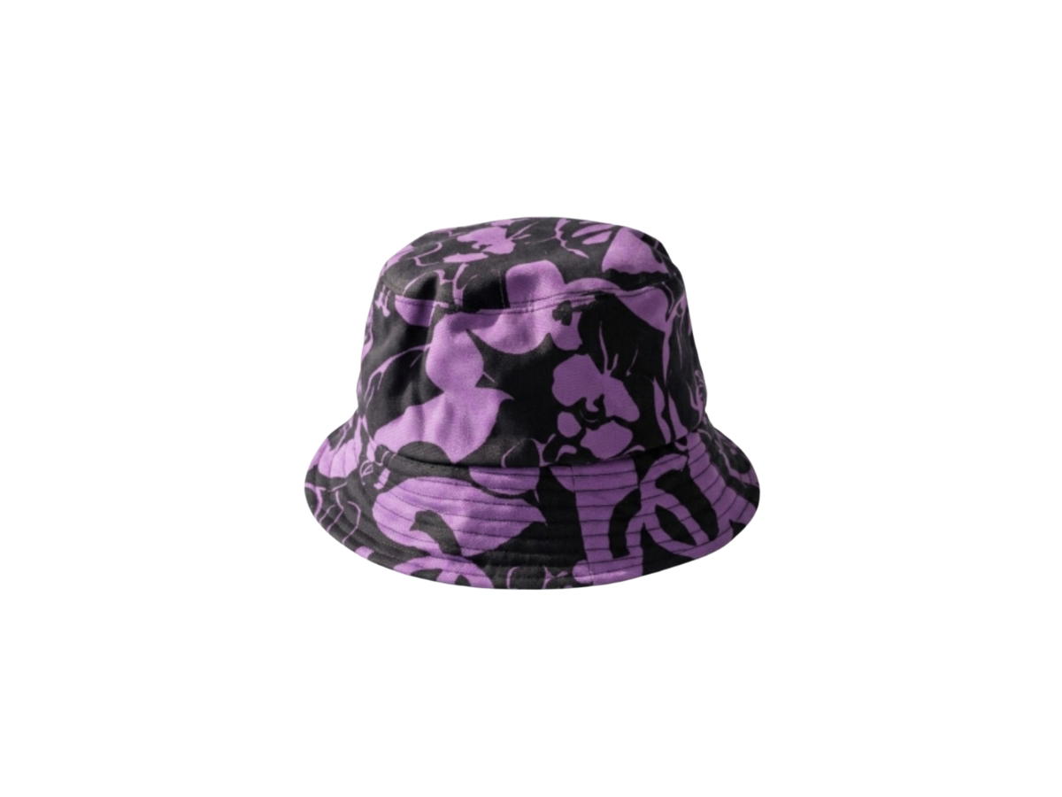 Chanel Chanel Allover Floral Double C Print Bucket Hat Purple