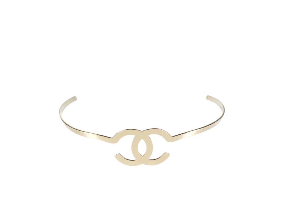 Chanel Chanel CC Headband Light Gold