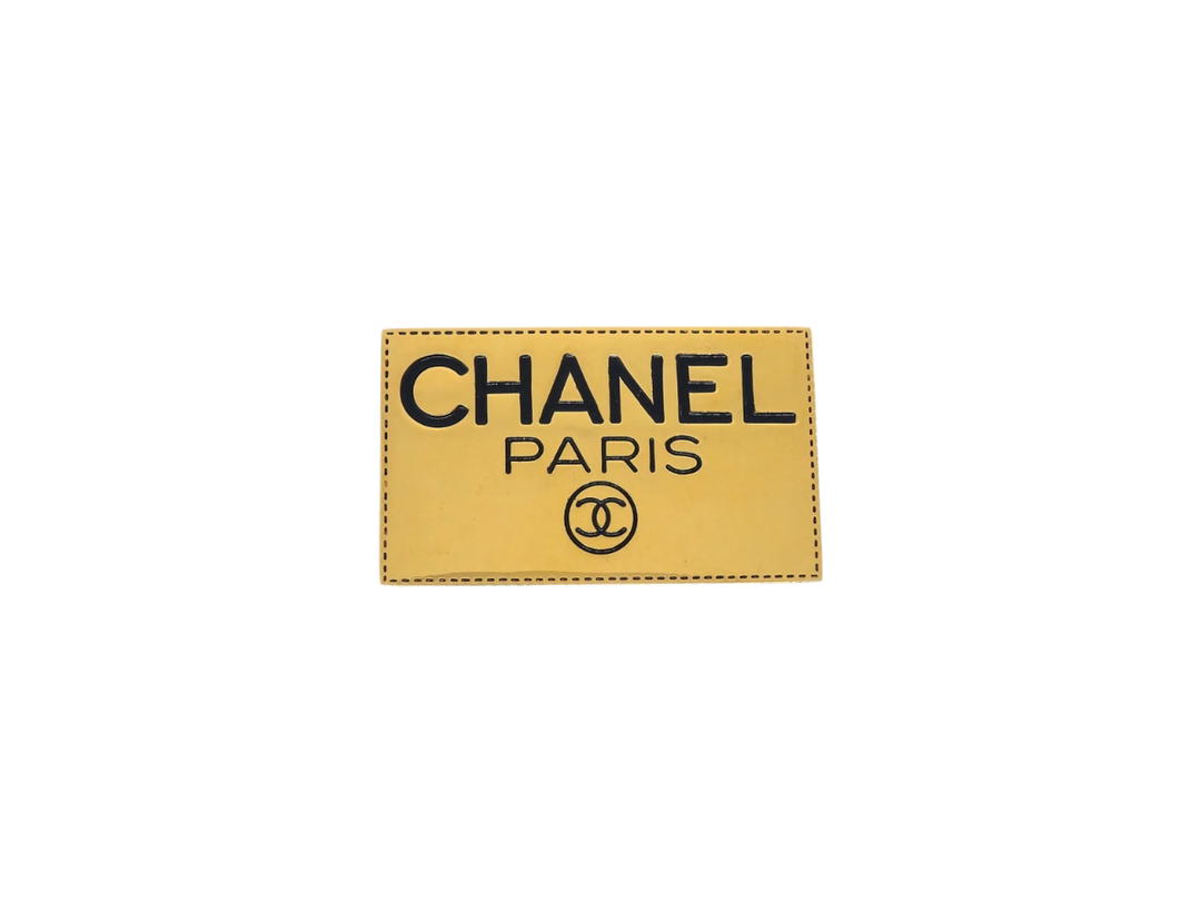Chanel Chanel Logo Plate Brooch Jewelry Accessories Gold