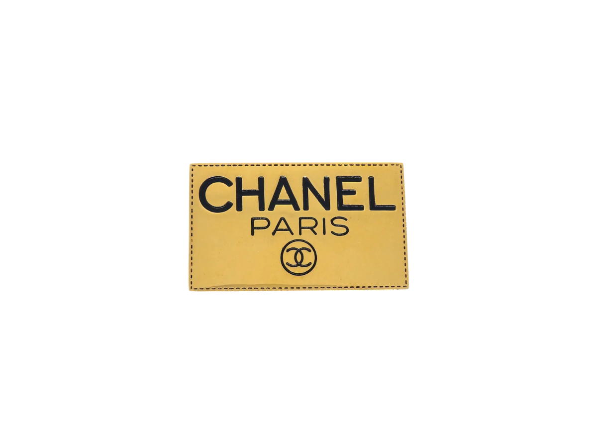Chanel Chanel Logo Plate Brooch Jewelry Accessories Gold