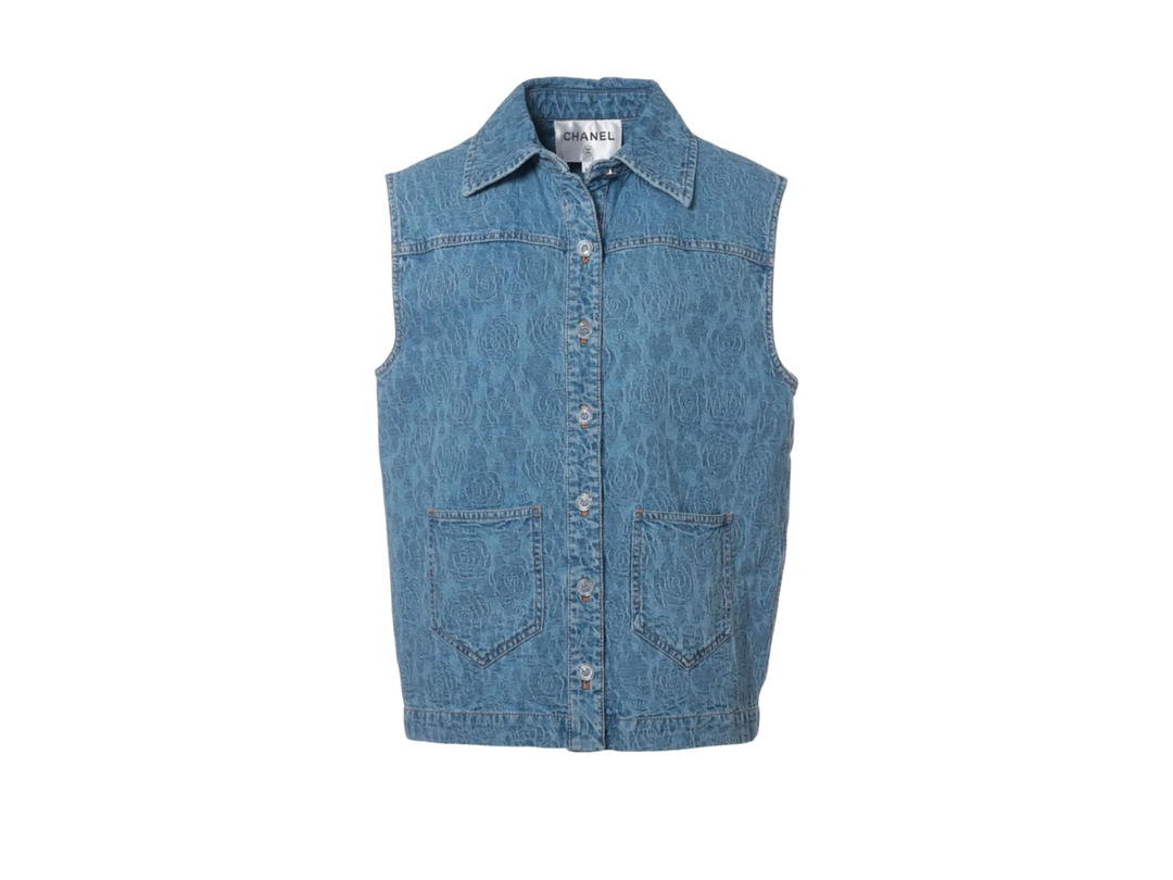 Chanel Chanel Camellia Denim Vest Denim