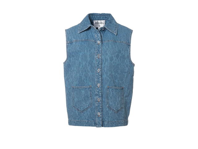 Chanel Chanel Camellia Denim Vest Denim - view 1