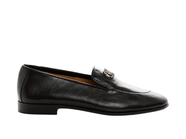 Chanel Chanel Cc Loafers Shiny Calfskin Dark Brown - view 1