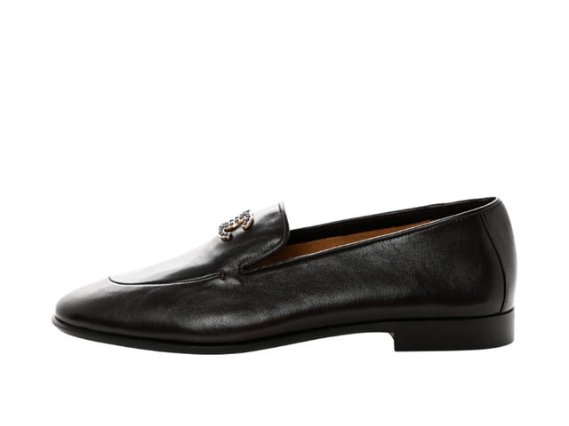 Chanel Chanel Cc Loafers Shiny Calfskin Dark Brown - view 2