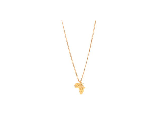 Chanel Chanel Crystal Pearl CC Africa Pendant Necklace Gold - view 1