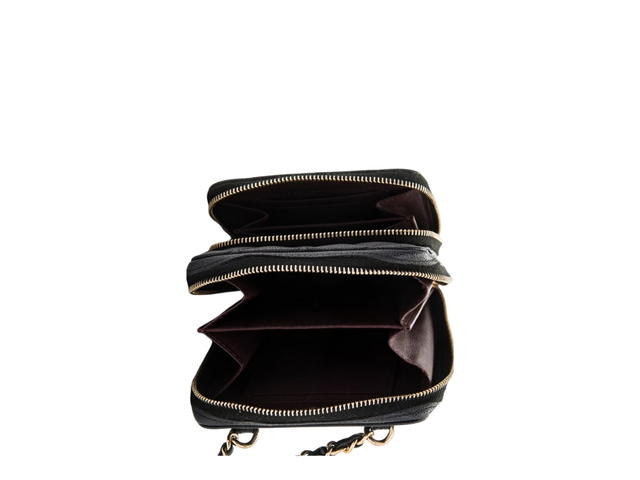 Chanel Chanel Phone Case In Caviar Leather With Gold Hardware Black - view 4