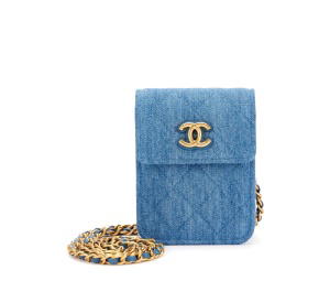 Buy Chanel Quilted Denim Phone Holder Blue at Sasom – Authentic and Ready to Ship