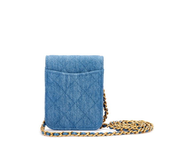 Chanel Chanel Quilted Denim Phone Holder Blue - view 2