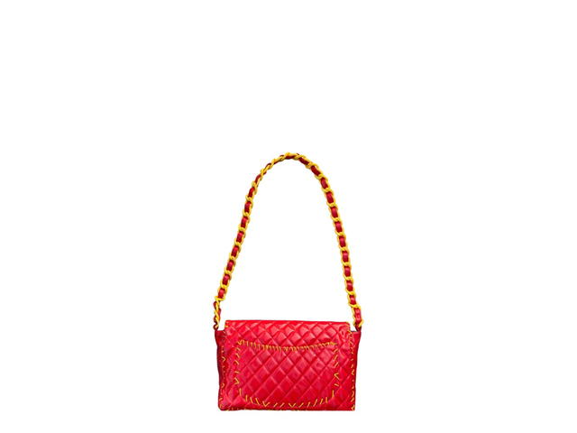 Chanel Chanel 1994 Vinyl Rare Maxi Flap Bag Red - view 3