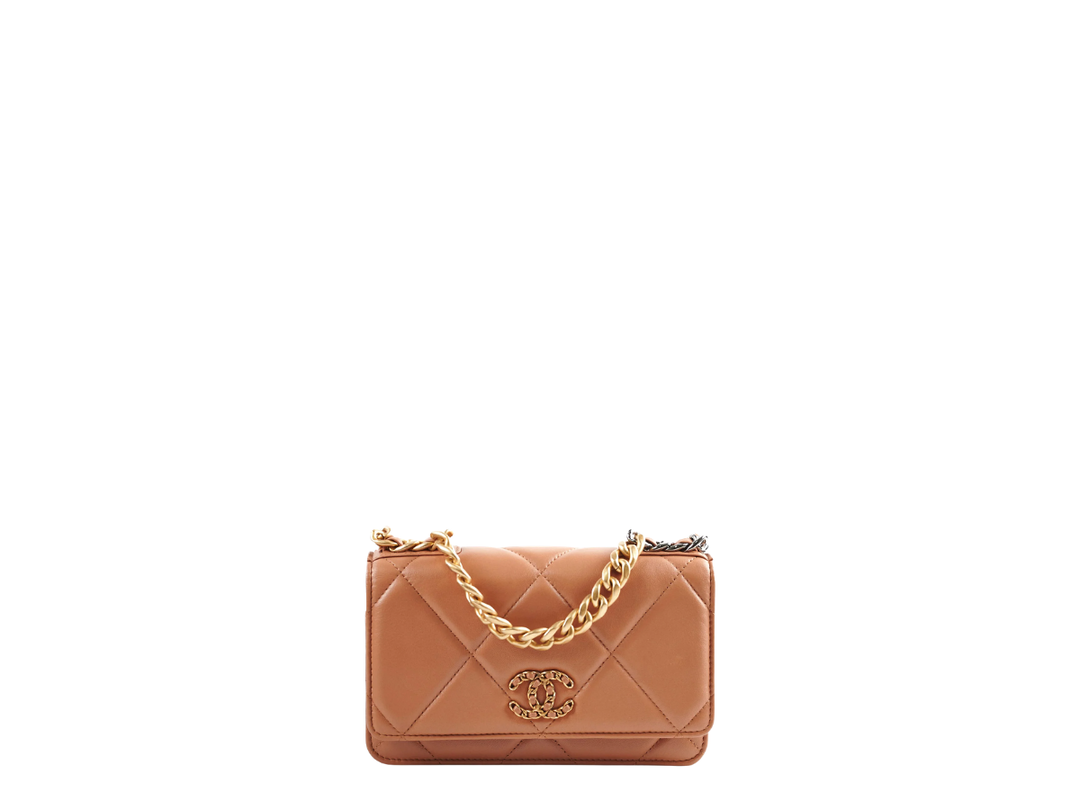 Chanel Chanel 19 Wallet On Chain Woc Brown