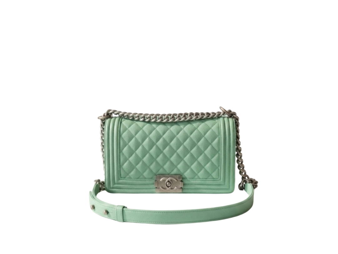 Chanel Chanel Boy 10 Flap Bag Mint