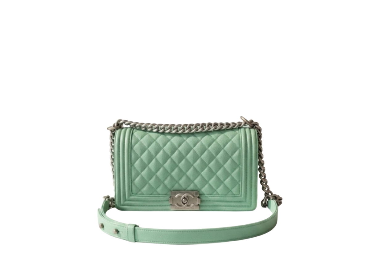 Chanel Chanel Boy 10 Flap Bag Mint