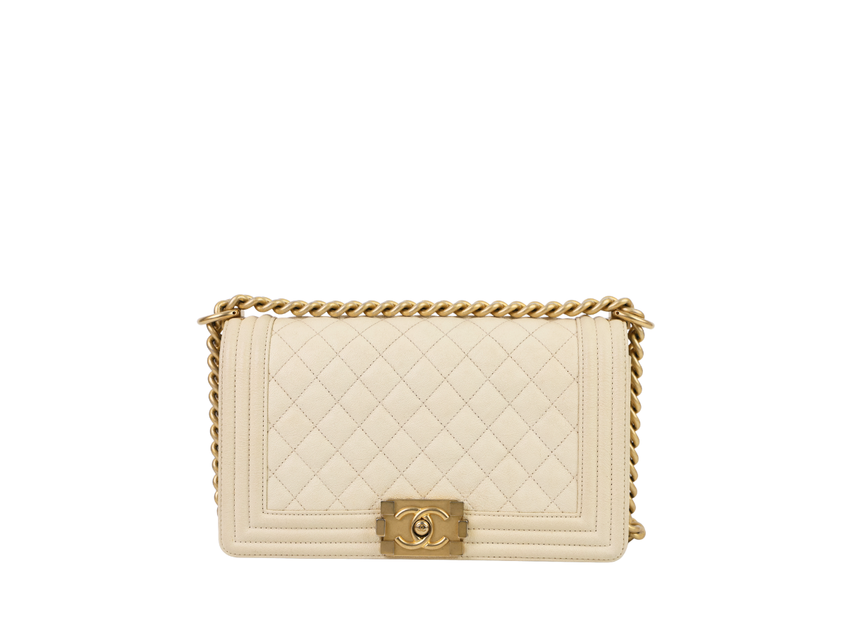 Chanel Chanel Boy 10 White Beige