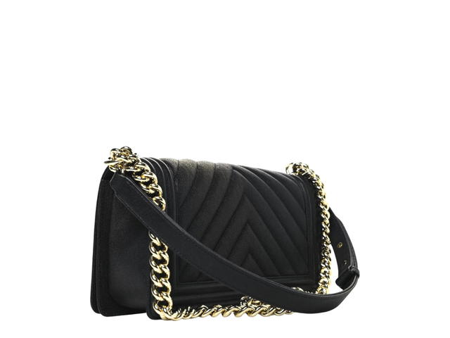 Chanel Chanel Caviar Chevron Quilted Medium Boy Flap Black - view 2