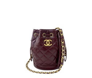 Buy Chanel CC Drawstring Bucket Bag Burgundy at Sasom – Authentic and Ready to Ship
