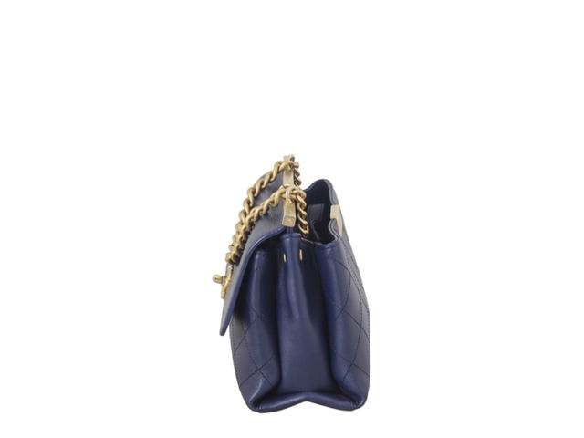 Chanel Chanel Coco Luxe Flap Bag Small Navy - view 3