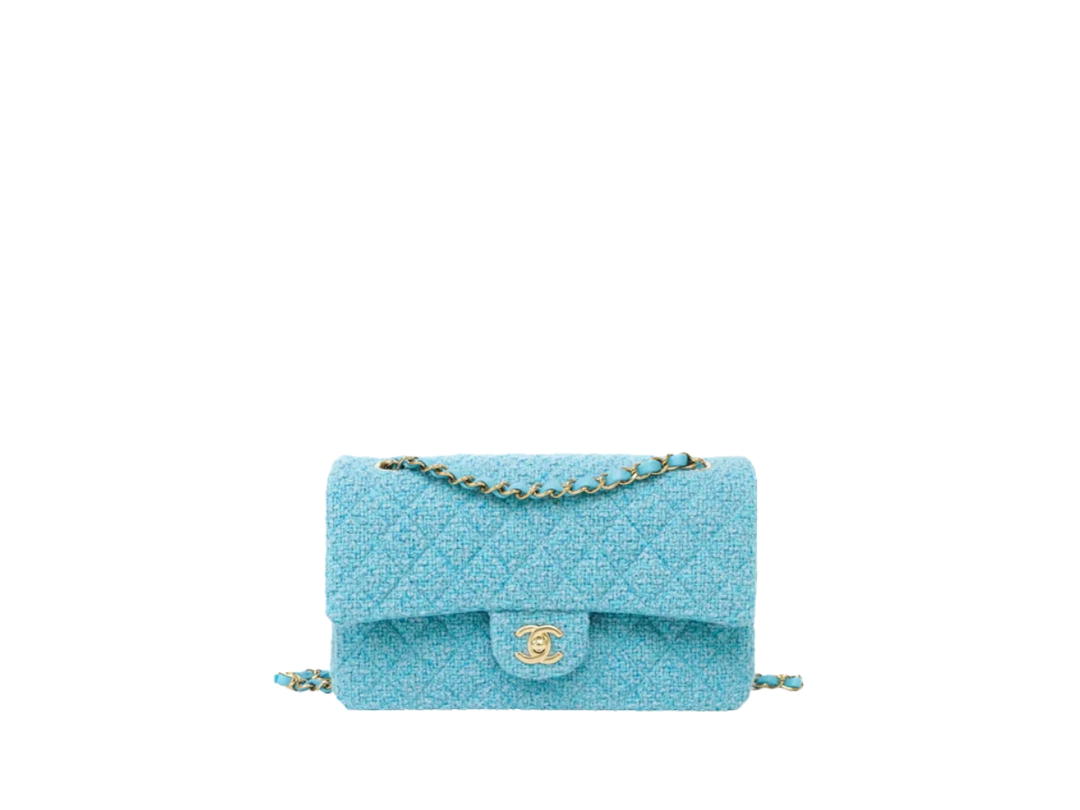 Chanel Chanel Classic Medium Quilted Double Flap Bag Blue