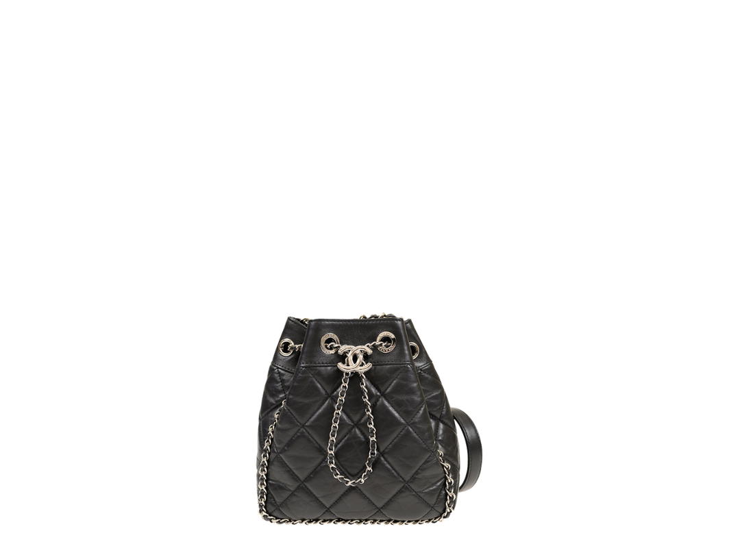 Chanel Chanel Drawstring Bucket Bag Black