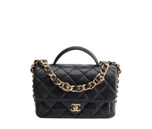Buy Chanel Flap Bag Mini With Top Handle Black at Sasom – Authentic and Ready to Ship
