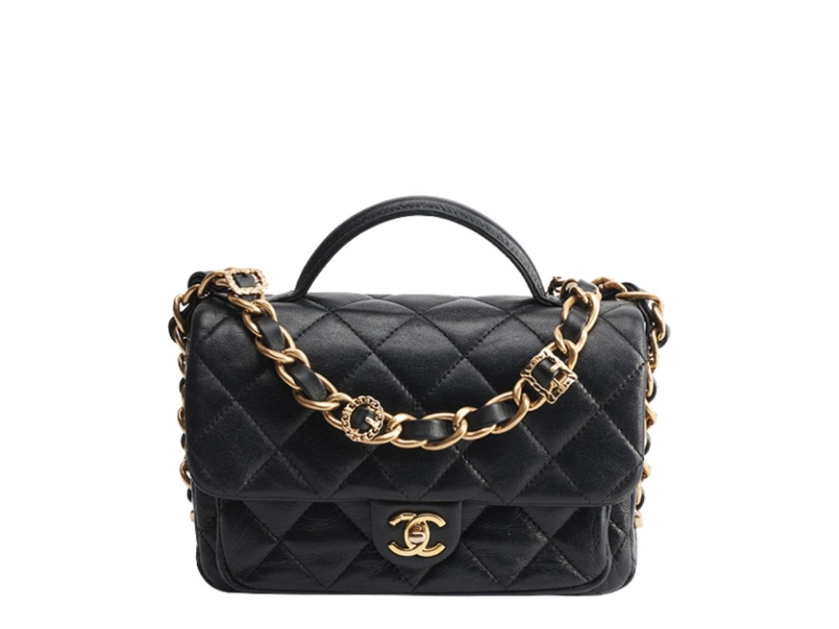Chanel Chanel Flap Bag Mini With Top Handle Black