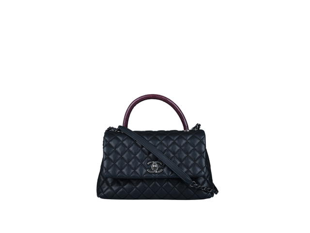 Chanel Chanel Flap Bag With Top Handle Coco 10.5 Black - view 1