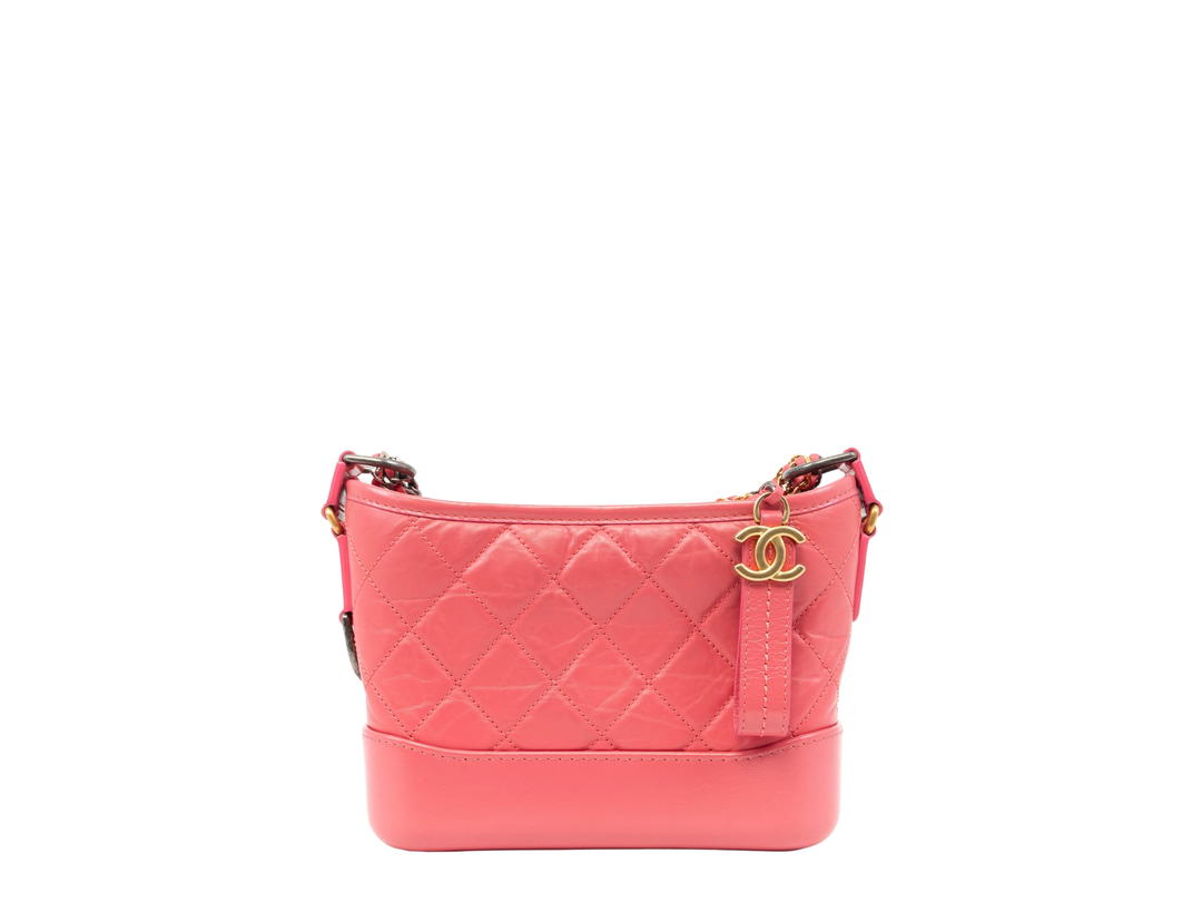 Chanel Chanel Gabrielle Small Hobo Bag In Gold Hardware With Pink