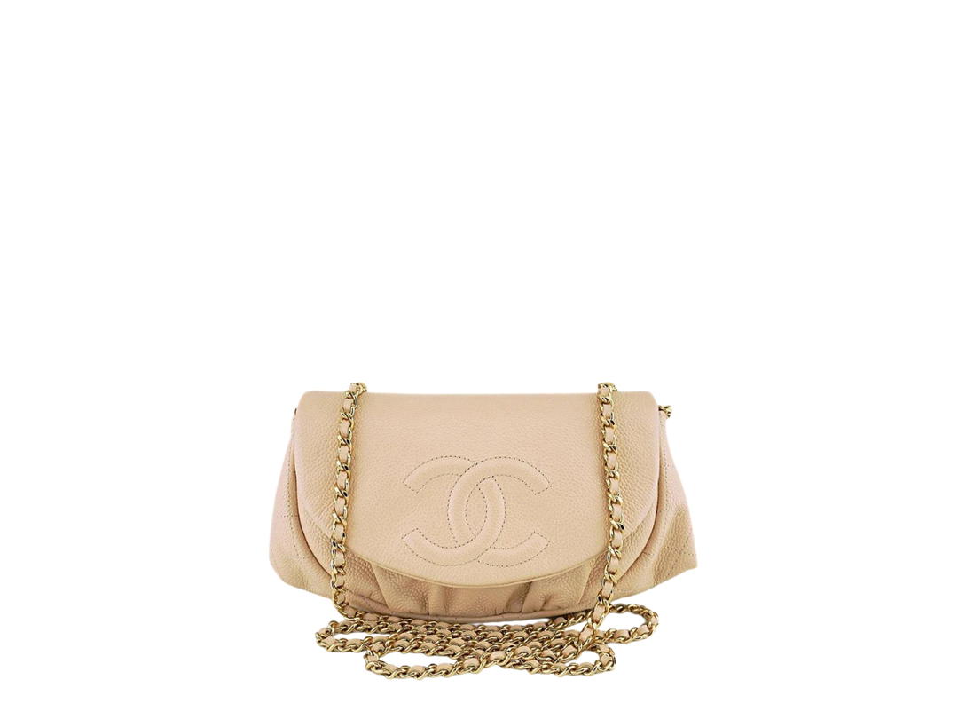 Chanel Chanel Half Moon WOC Wallet On Chain Flap Bag Beige