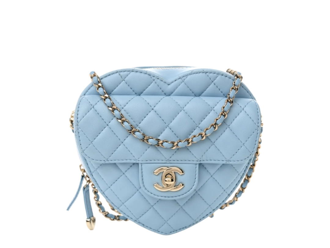 Chanel Chanel CC In Love Heart Bag Light Blue