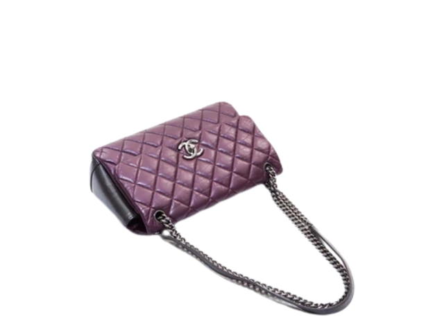 Chanel Chanel Lady Pearly Flap Crossbody Bag Metallic Dark Purple - view 3