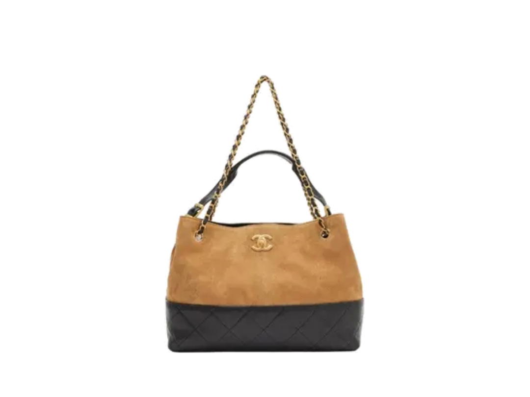 Chanel Chanel Large Shopping Bag Beige Black