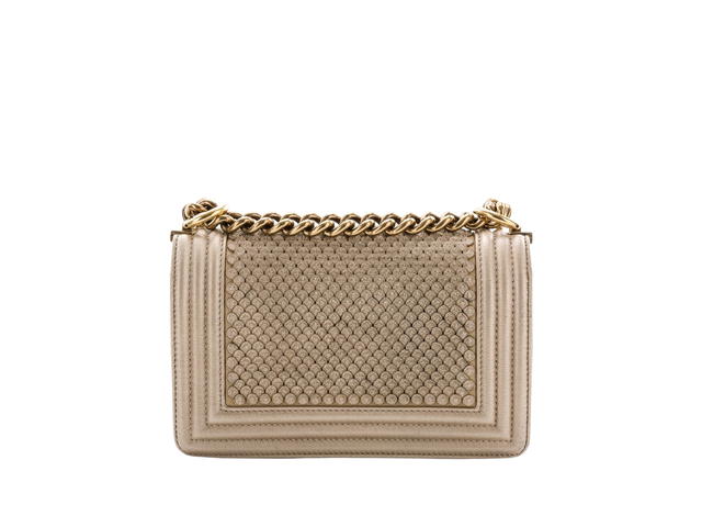 Chanel Chanel Lambskin Small Scaled Boy Flap Gold - view 2