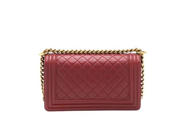 Chanel Chanel Boy Medium Handbag Burgundy - view 2