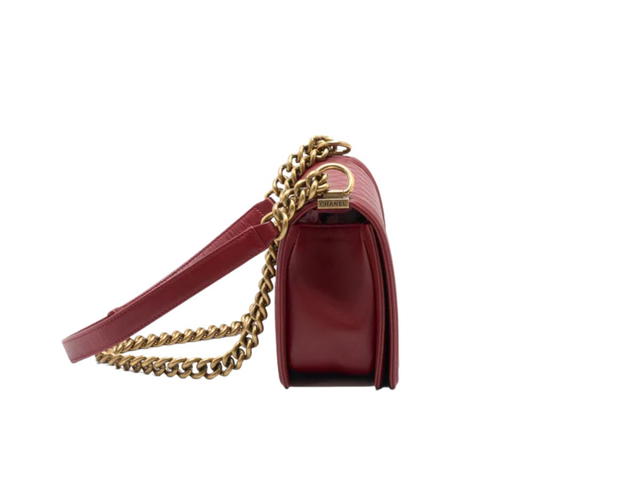 Chanel Chanel Boy Medium Handbag Burgundy - view 3