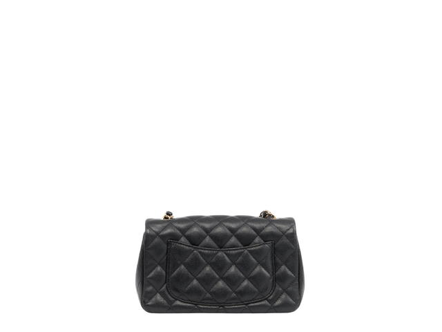 Chanel Chanel Mini Rectangular Flap Bag In Gold Hardware With Black - view 3