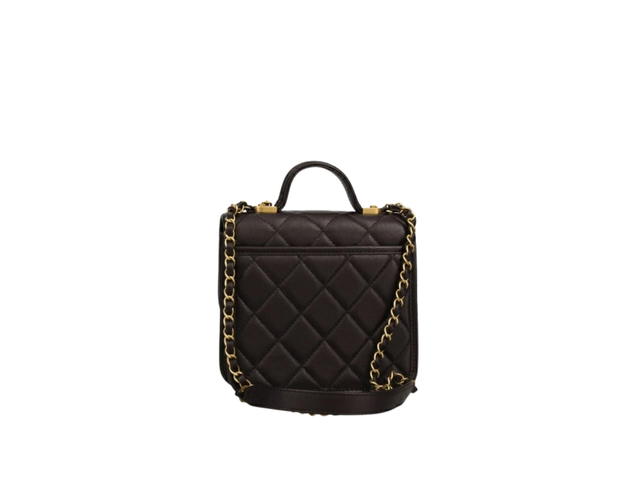 Chanel Chanel Mini School Memory Top Handle Flap Bag Dark Brown - view 2