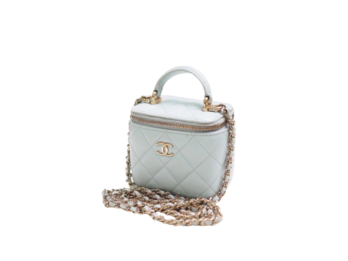 Chanel Chanel Mini Vanity Lamb Ghw Blue