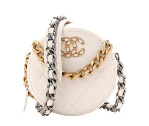 Buy Chanel Round Clutch With Chain White at Sasom – Authentic and Ready to Ship