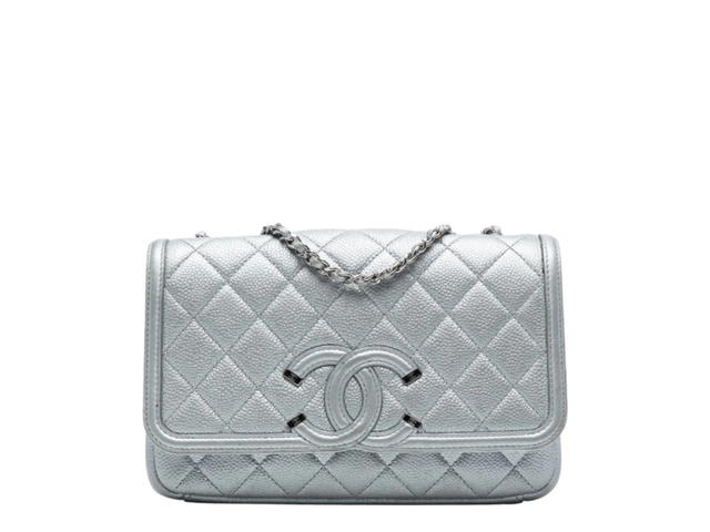 Chanel Chanel Small CC Filigree Flap Crossbody Bag Silver - view 1