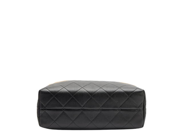Chanel Chanel Small Shopping Bag Beige Suede Calfskin And Black Lambskin - view 5
