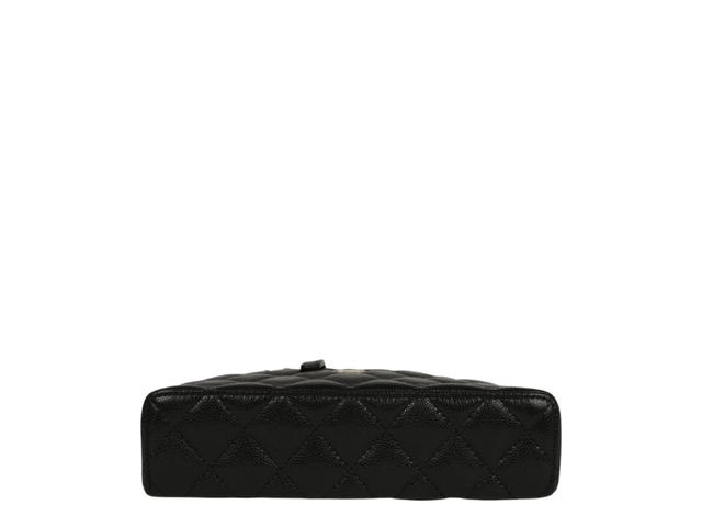 Chanel Chanel Top Handle Long Vanity Case with Chain Black Shiny Caviar Light Gold Hardware - view 6